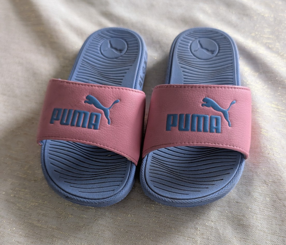 Kids pink and blue slide sandels - Puma